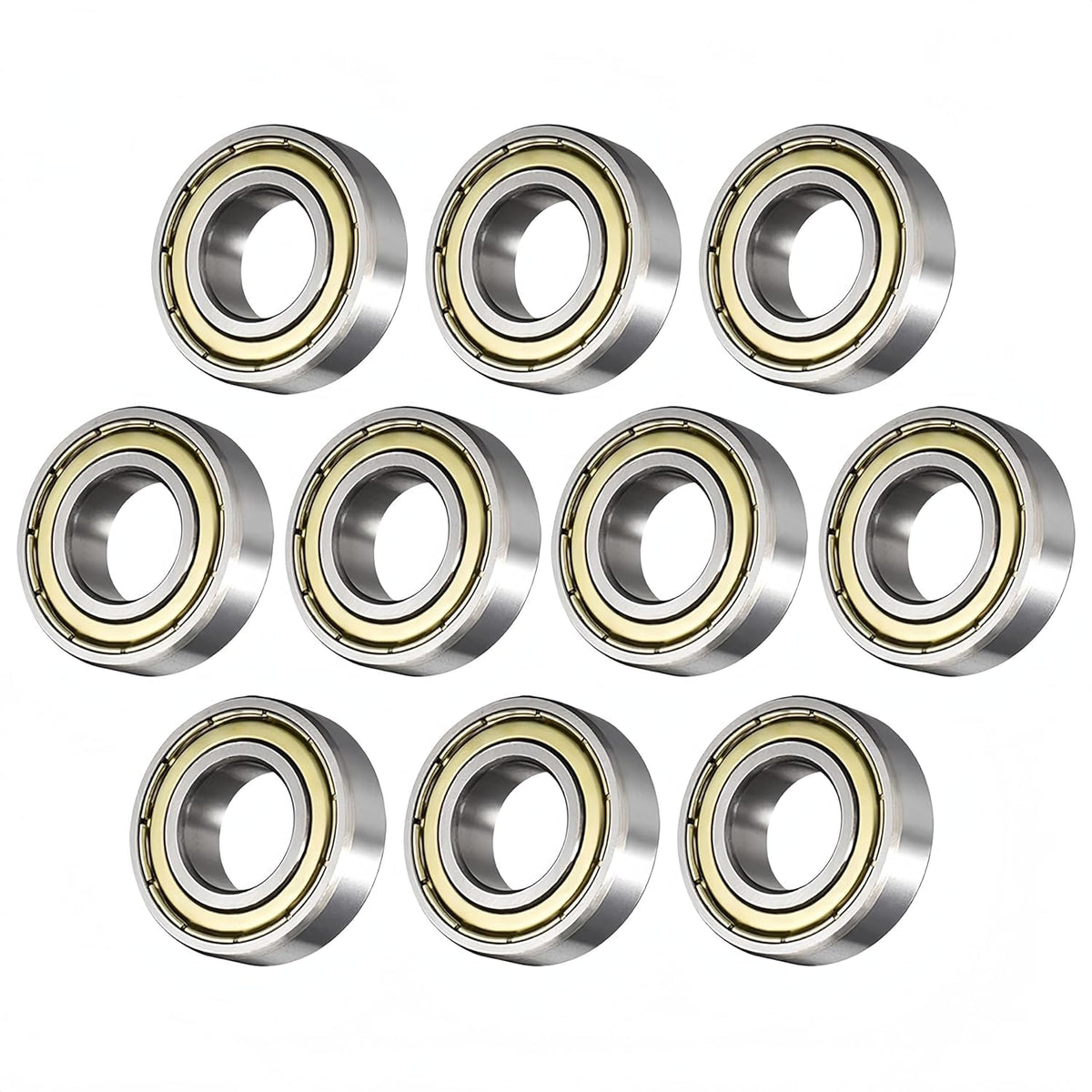 DEEG 10 Pcs 6003ZZ Double Metal Seal Bearings 17x35x10mm