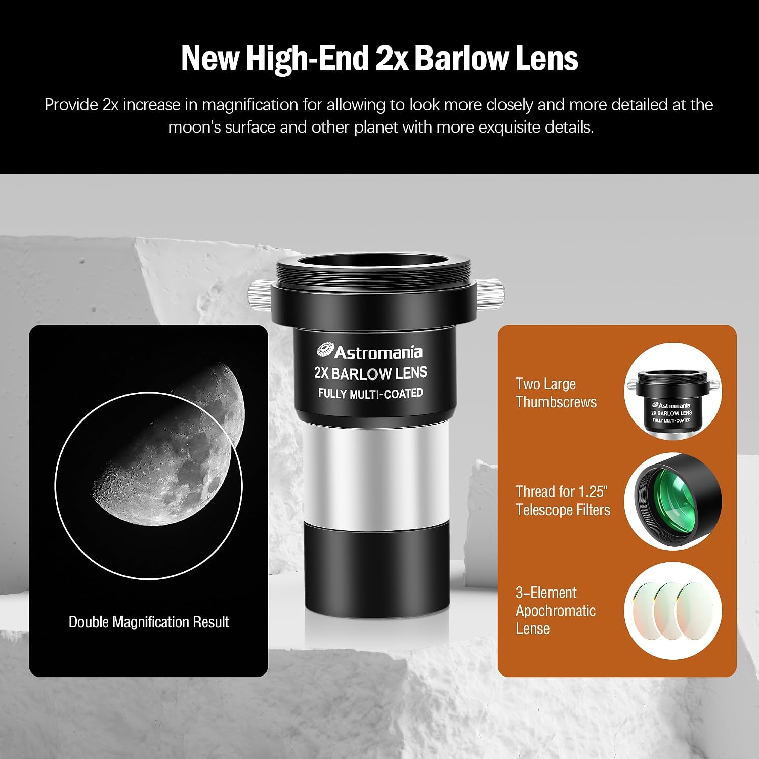 Telescope Eyepiece Set, 14 Piece Telescope Accessory Kit 1.25" | Telescope Eyepiece and Filter Set Deluxe, 5pcs