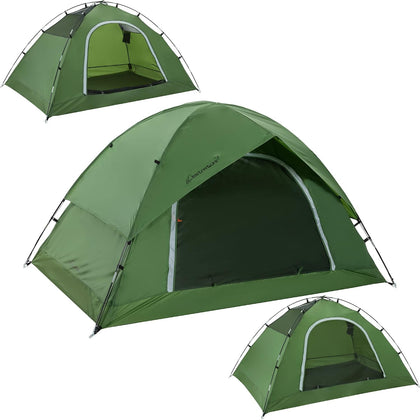 Waterproof Camping Tent for 2 Person, 4 Person, Easy Setup Tent | 190T Polyester, PU2000, Lightweight, Durable