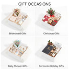 10 Pack 8x8x4 Inch Medium White Gift Boxes with Lids for Presents