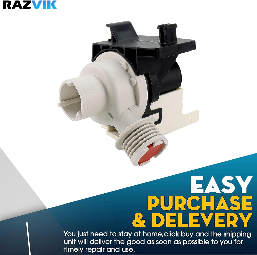 Drain Pump Replacement For Frigidaire FAFS4473LW0 FAFS4474LA0 FAFS4474LN0 FAFS4474LR0 FAFS4474LW0 FAFW3921NW0 FAFW4011LB0 FAFW4011LW0 FAFW4221LB0 FAFW4221LW0 LAFW6000LW0 LAFW7000LW0 Washing Machine