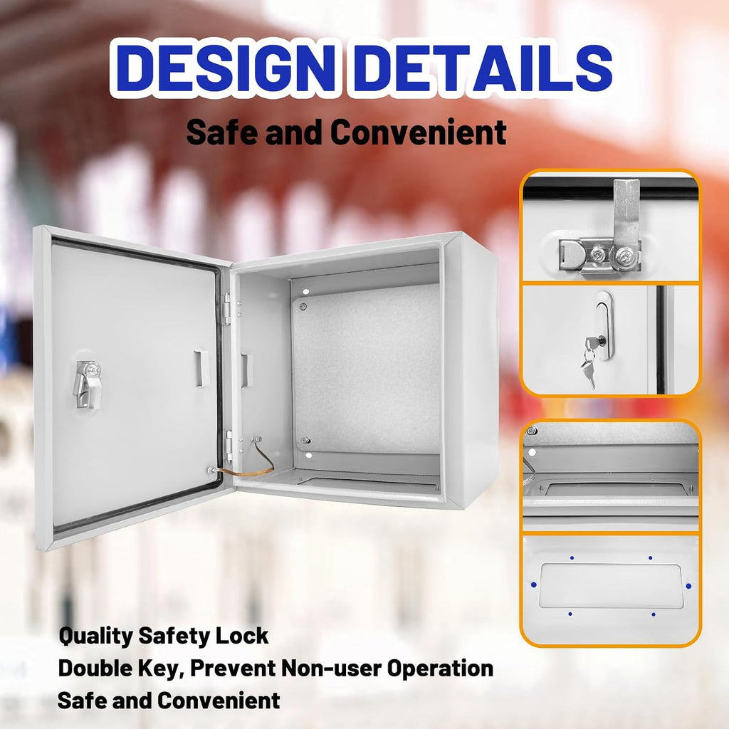 Outdoor Electrical Box 20x20x8 NEMA 4X IP66 Waterproof Junction Box