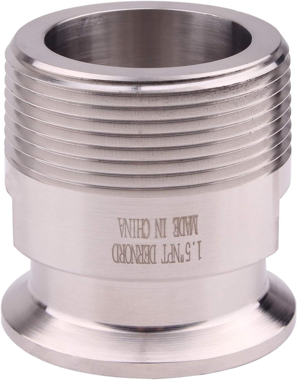 DERNORD 1.5''Tri clamp Adapter to 1.5 inch MNPT Thread Ferrule Sanitary Pipe Fitting