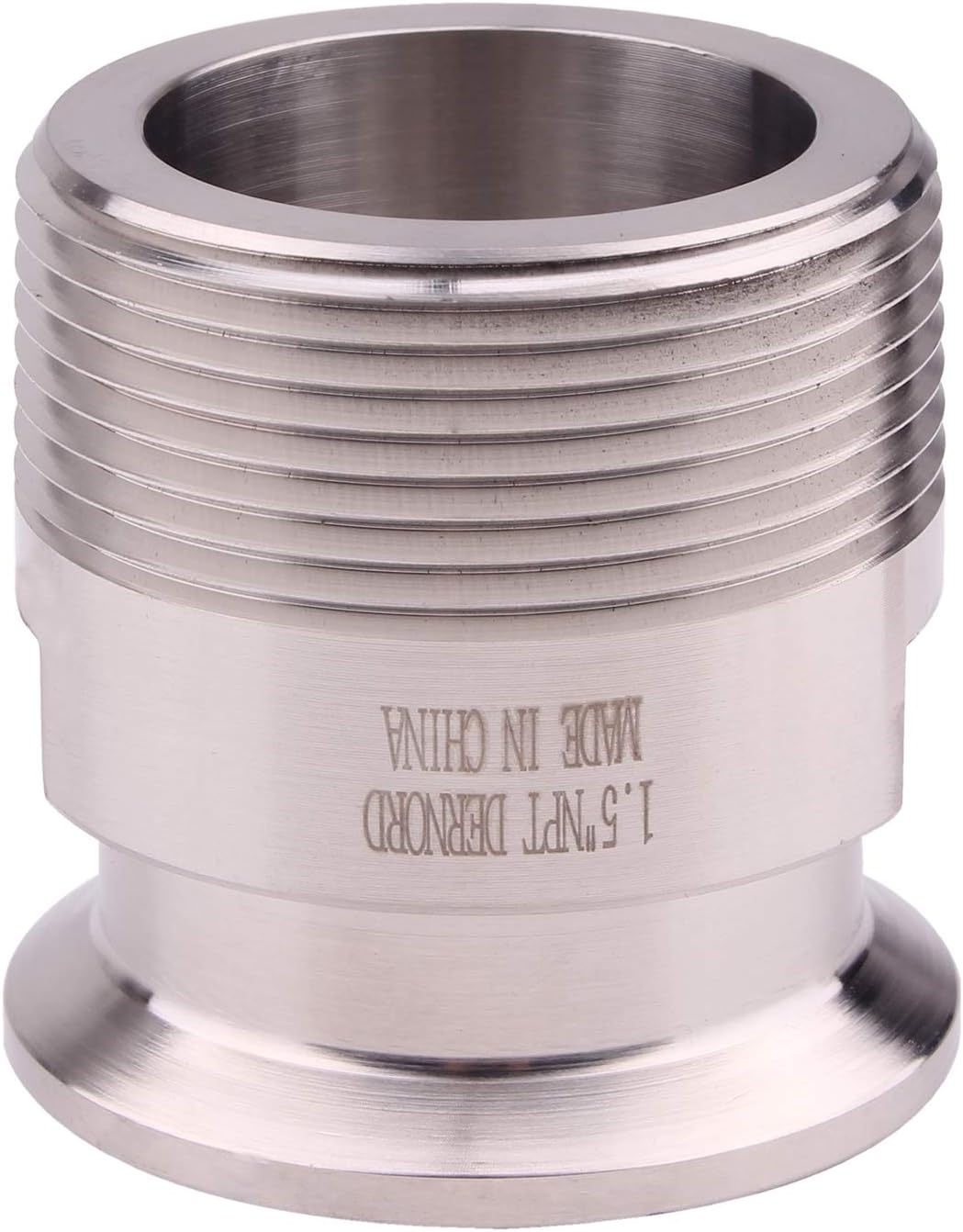 DERNORD 1.5''Tri clamp Adapter to 1.5 inch MNPT Thread Ferrule Sanitary Pipe Fitting