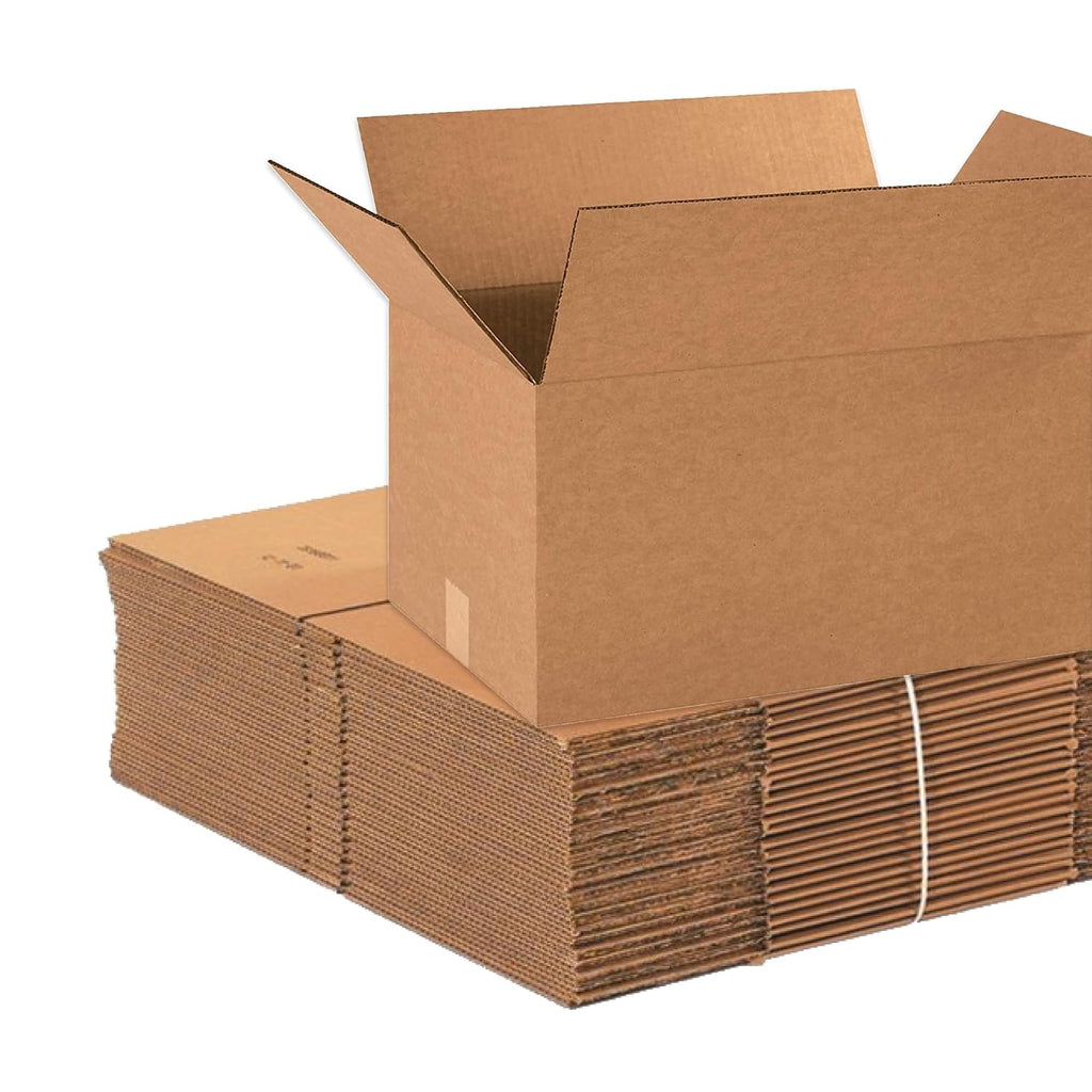 Shipping Boxes Medium 18"L x 14"W x 10"H 25-Pack - Corrugated Cardboard Box for Moving, Mailing, Packing, Packaging