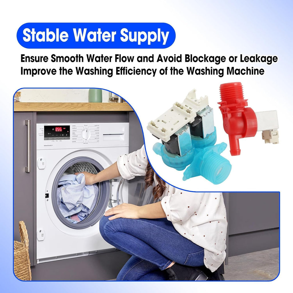 W11688994 Washer Cold & Hot Water Inlet Valve Set Fit for Whirlpool Amana