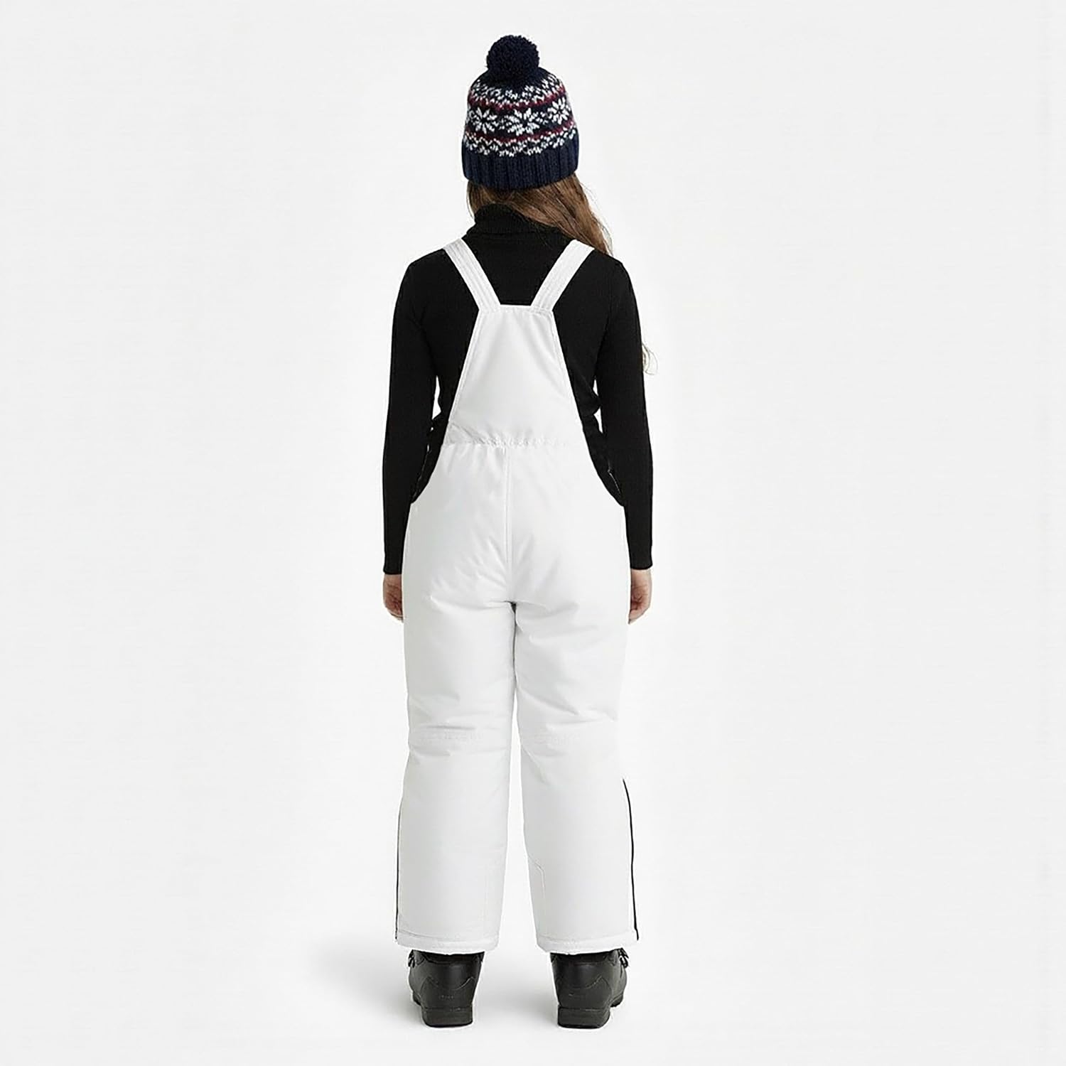 Boys Girls Unisex Classic Ski & Snow Bib Overall Winter Snowsuit Water-Resistant Windproof Outdoor Rain Bib