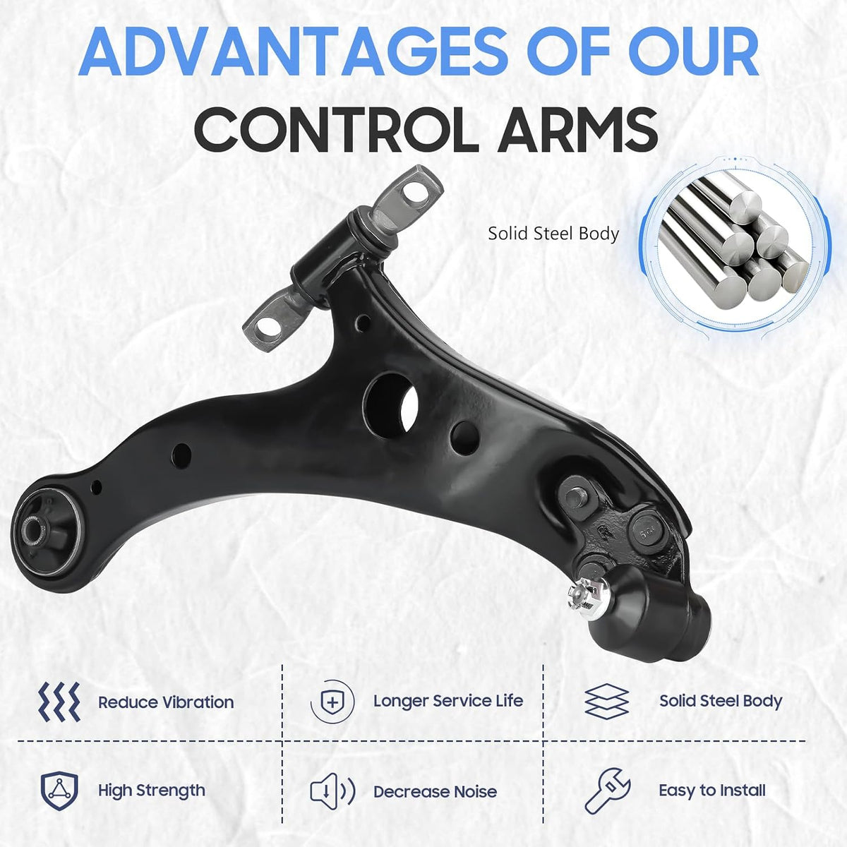 Front Lower Control Arms w/Ball Joints for Toyota Camry 2002-2006 2pcs