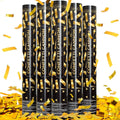 Confetti Cannons Confetti Poppers 5 Pack,15 Inch Gold Party Poppers Confetti Shooters, WORKKEEP Yello Confetti Pop