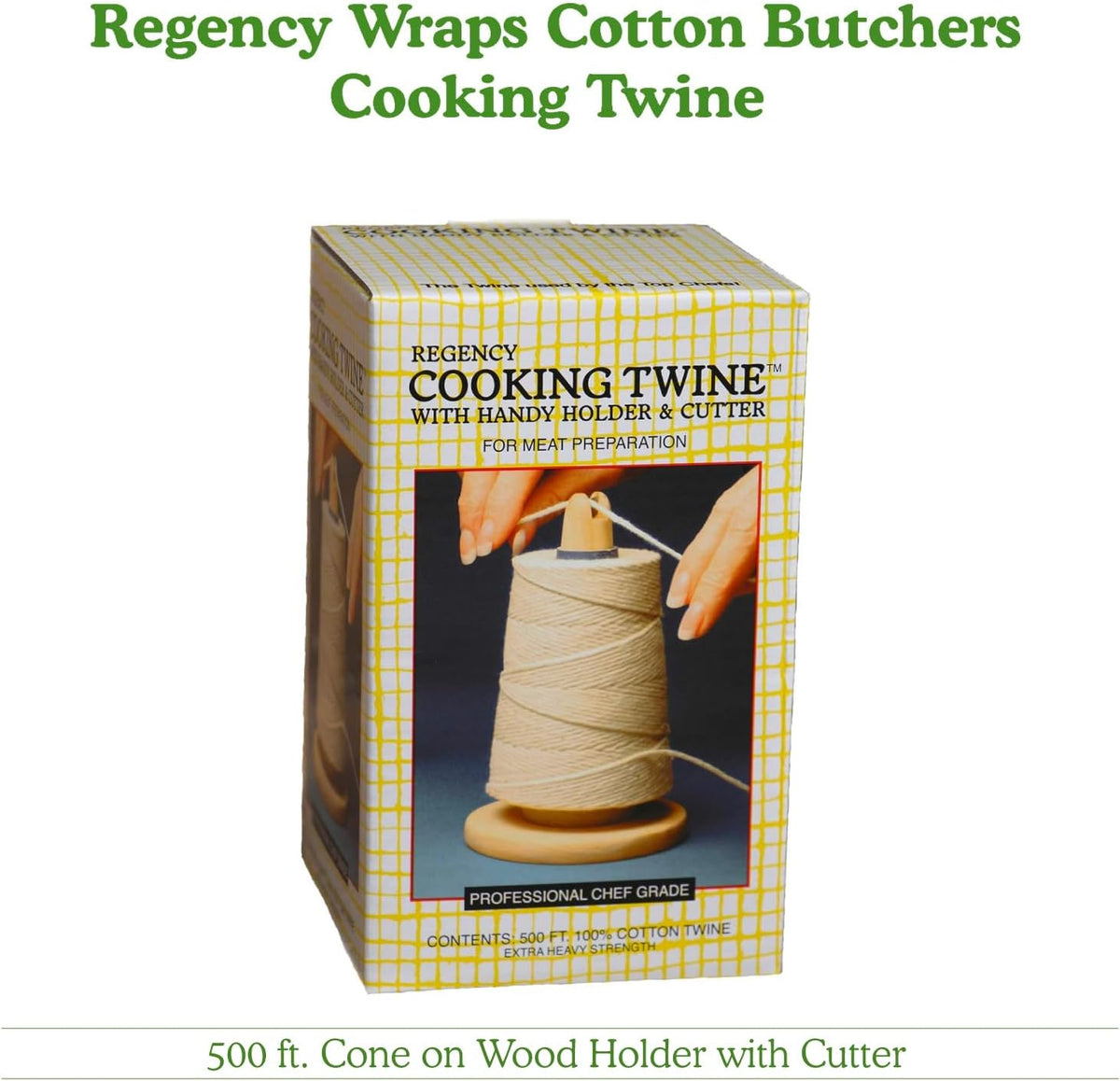Butcher's Cooking Twine, 500' Cone on Holder with Cutter