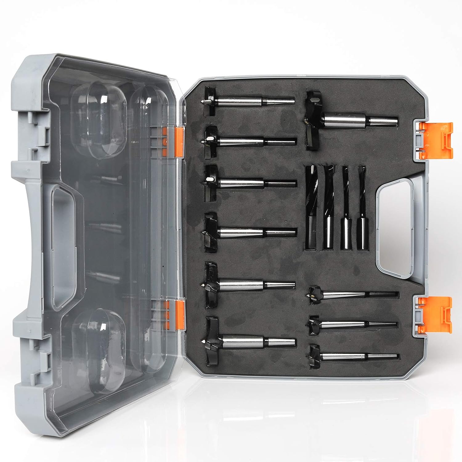 14 Piece Forstner Drill Bit for Woodworking, w/Carbide Tipped Forstner Bit for Hard Wood, Wood Drilling for Hard
