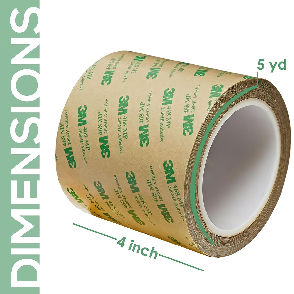 Double Sided Transfer Sheet, 468MP Adhesive Transfer Tape, 4in x 5yd