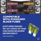 Blue Sea Systems ST Blade Split Bus Fuse Block, 12 Circuits with Cover
