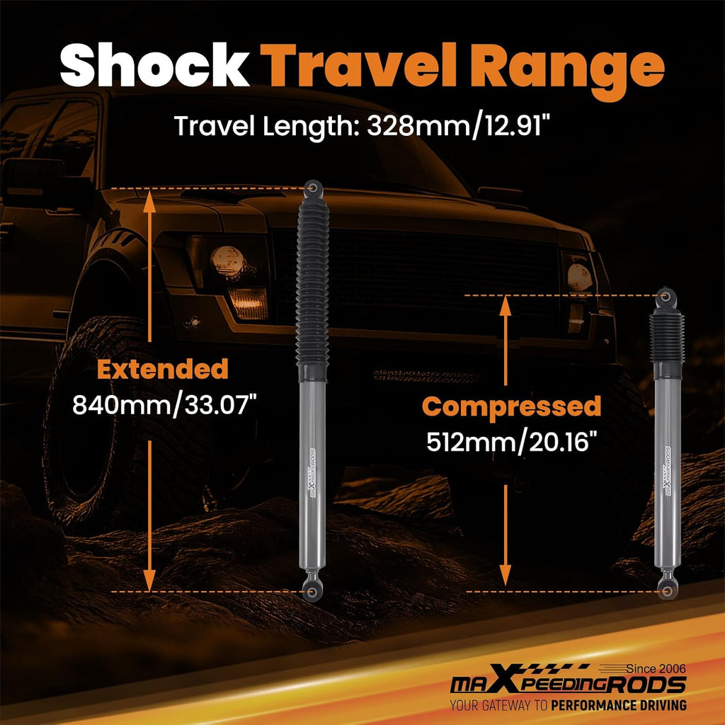 maXpeedingrods 4-7.5" Rear Shocks for Ford F-150 RWD/4WD 2009-2024