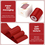 Double Faced 3 inch Satin Ribbon Red Ribbon Continuous 10 Yards