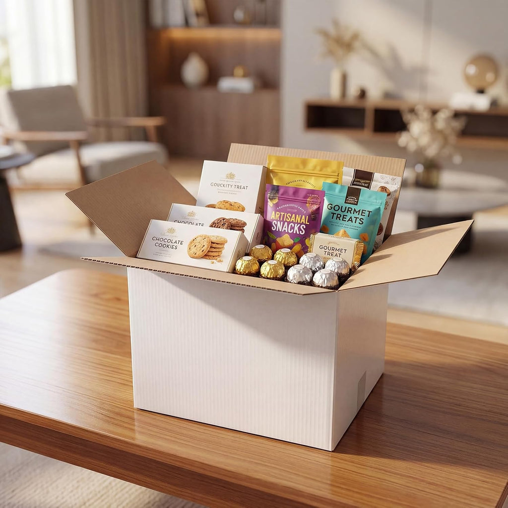 12x10x10 Shipping Boxes 10 Pack, White Packing Mailing Boxes
