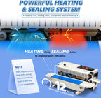 Commercial Heat Sealer Machine, 650W Continuous Bag Band Sealing Machine