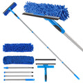 67" Window Squeegee for Window Cleaning with Extension Pole, 3-in-1