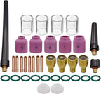 36pcs TIG Gas Lens Consumable Kit Fit WP 9 20 TIG Welding Torch