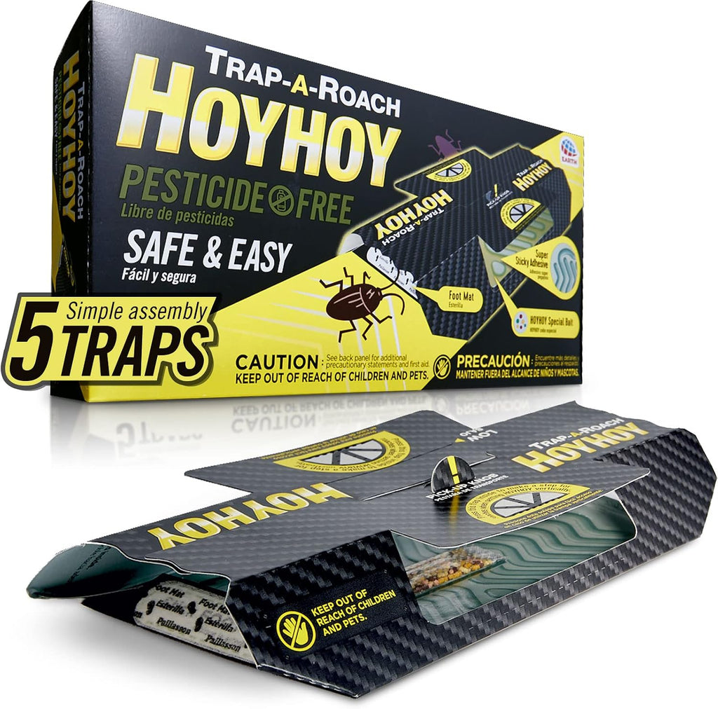 Trap A Roach - Bait Glue Traps, Great for Home with Kids & Pets Indoor, Sticky Pest Control Trap, Roach Killer, Made