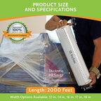 PSBM Cast Hand Plastic Stretch Wrap/Shrink Film 15" x 2000 Ft 60 GA 4 Rolls