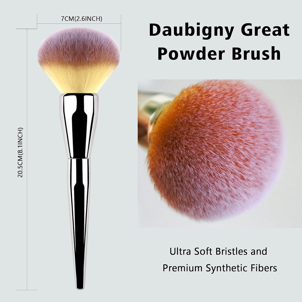 Foundation Brush,Daubigny Large Powder Brush Flat Arched Premium Durable Kabuki Makeup Brush Perfect For Blending