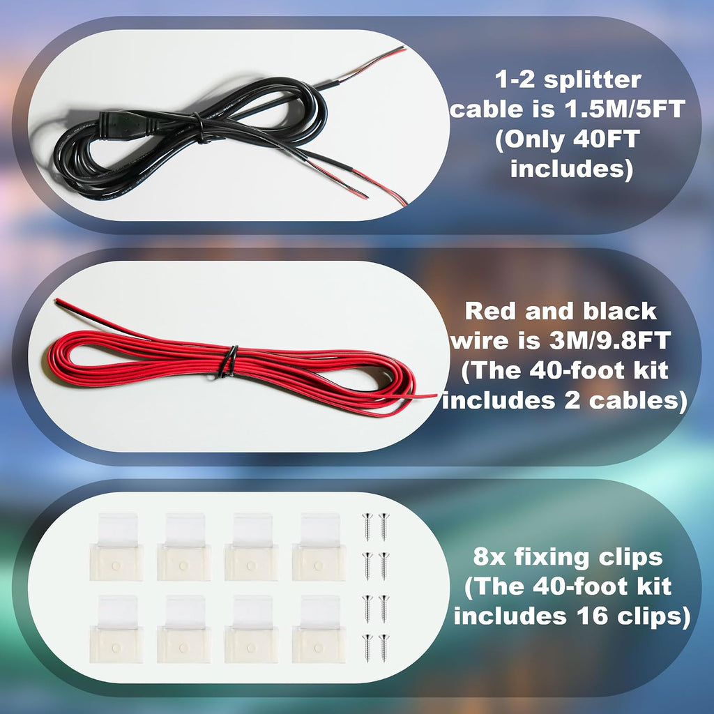SHUNLEE 40FT Led Boat Lights Green, IP67 COB Waterproof Marine Led Lights
