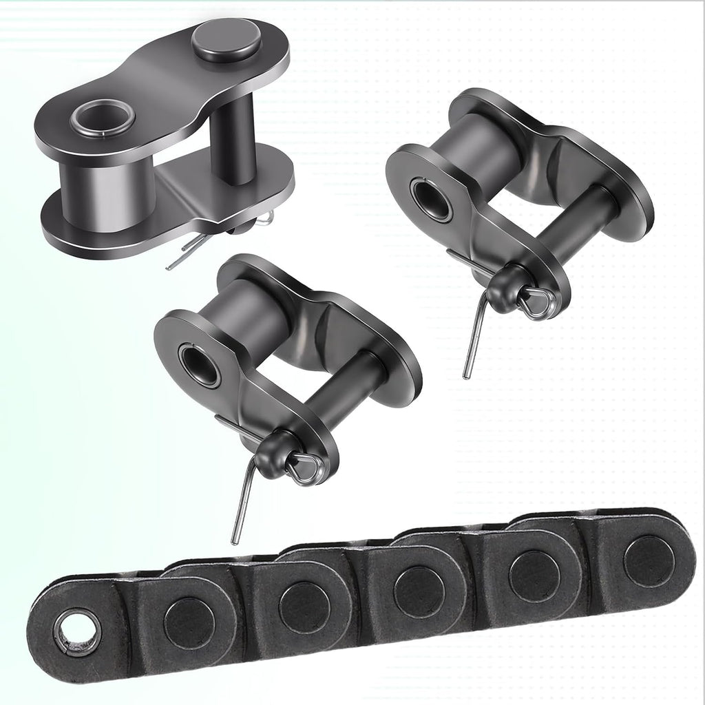 8 Pcs #35 Half Link Roller Chains Crank Links Roller Chain Offset Link 3/8" Pitch Standard Chain End Connector Split Links