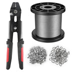 KALLSDY 328FT 1/16" Wire Rope Crimping Tool Kit for Hanging, Crafting