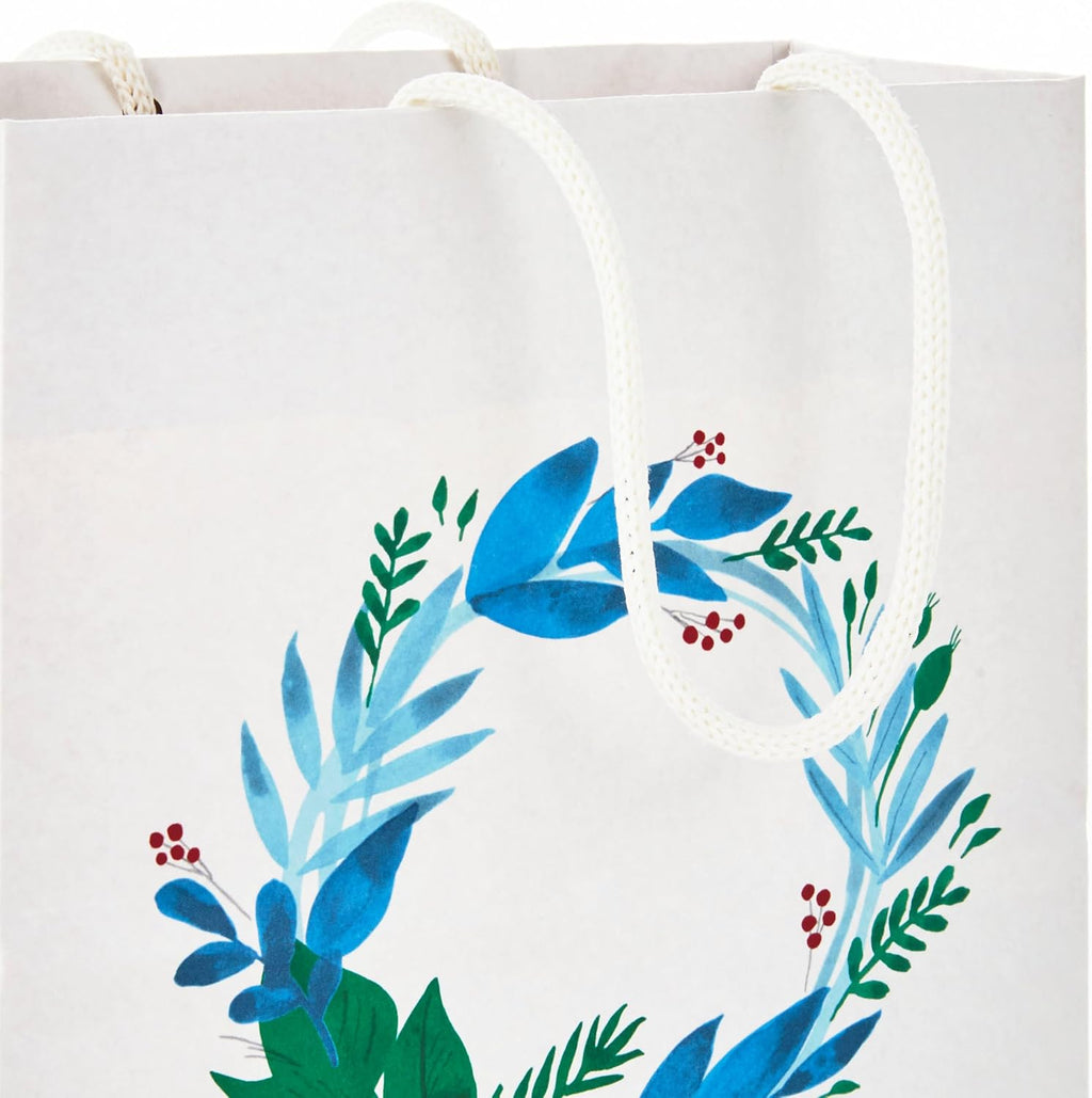 Christmas Gift Bags, Assorted 8-Pack (Wreath, Trees, Snowflakes)