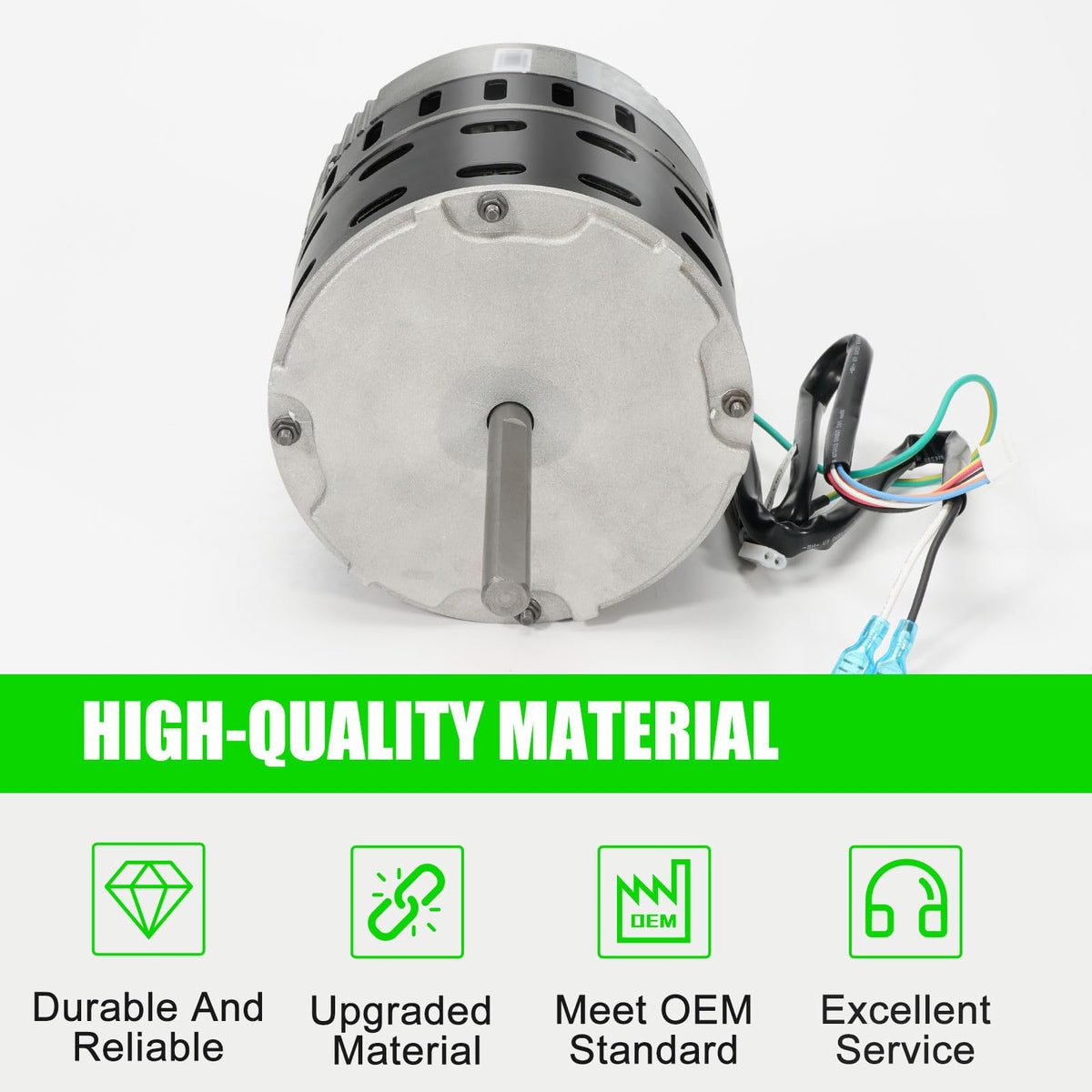 LEAPTREND ZWK702B5388701 Furnace Blower Motor 1/2HP, 208-230V, 50/60 Hz, 1050 RPM, 3.8-3.6A Compatible with Intertherm fit for E7 Model Furnaces Replace 622686 622639