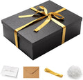 17x13x5 Inches Large Gift Box with Lid for Presents Black 1 Pack