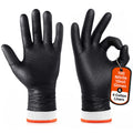 BBQ Gloves Disposable, 100 Nitrile Gloves + 4 Cotton Liners, 10 Mil, Large