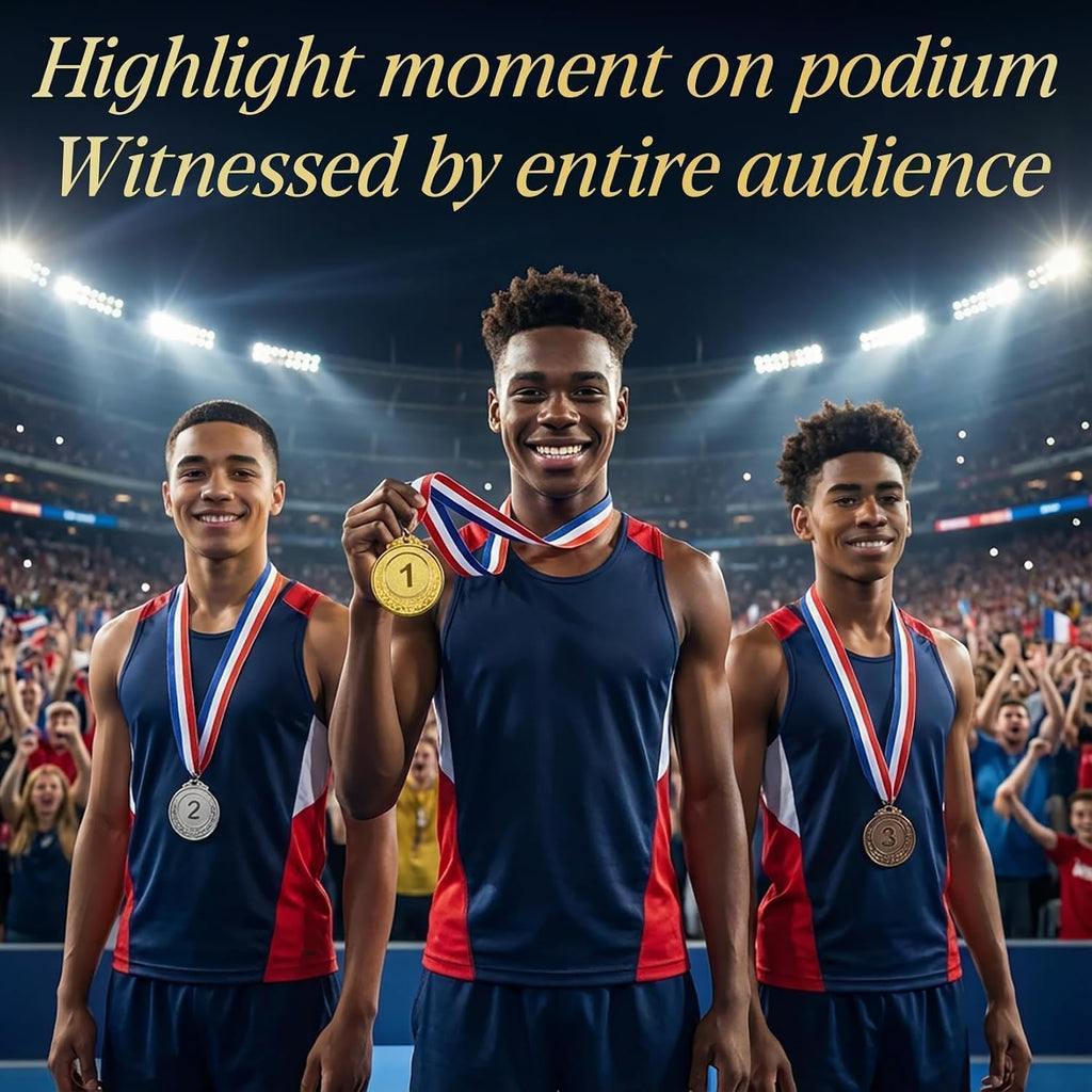 9 Pcs Gold Silver Bronze Award Medals - 1st 2nd 3rd Place Metal | Olympic Style for Sports, Competitions, Talent