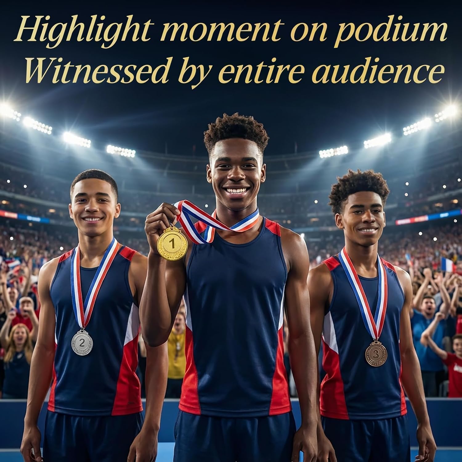 9 Pcs Gold Silver Bronze Award Medals - 1st 2nd 3rd Place Metal | Olympic Style for Sports, Competitions, Talent