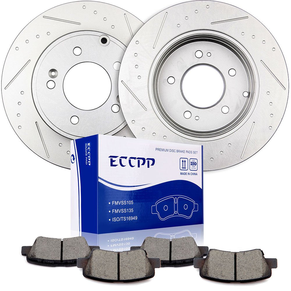 ECCPP Rear Disc Brake Kit - Brake Rotor and Ceramic Pads 31424;D1445