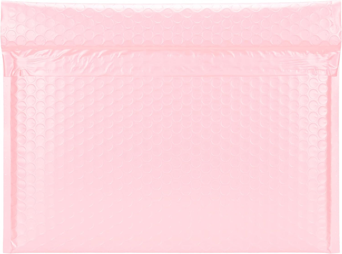 Light Pink Side-Loading Bubble Mailers 13 x 10 Inches,Pack of 27