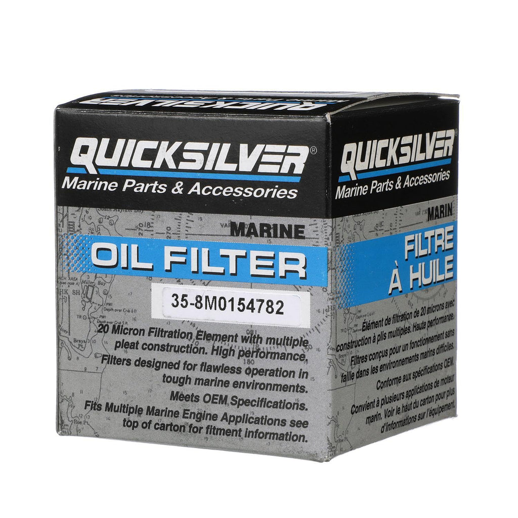 Quicksilver 20 Micron Oil Filter for Outboard Engines - Replaces Johnson/Evinrude 5033919, 778887, Mallory 9-57815, Suzuki 16510-82703, Sierra 18-7897
