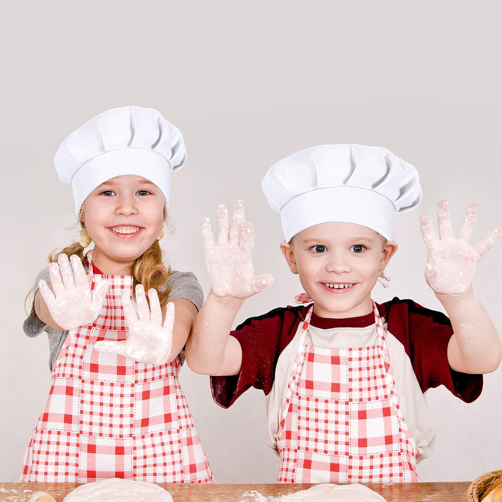4 Pcs Chef Hats for Kids Adjustable