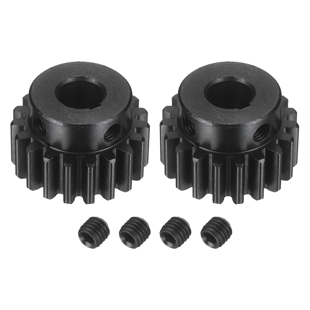 DTGN Spur Gear 1.5Mod 19 Teeth 12mm Thickness 10mm Bore 3x1.4mm Keyway 2Pcs