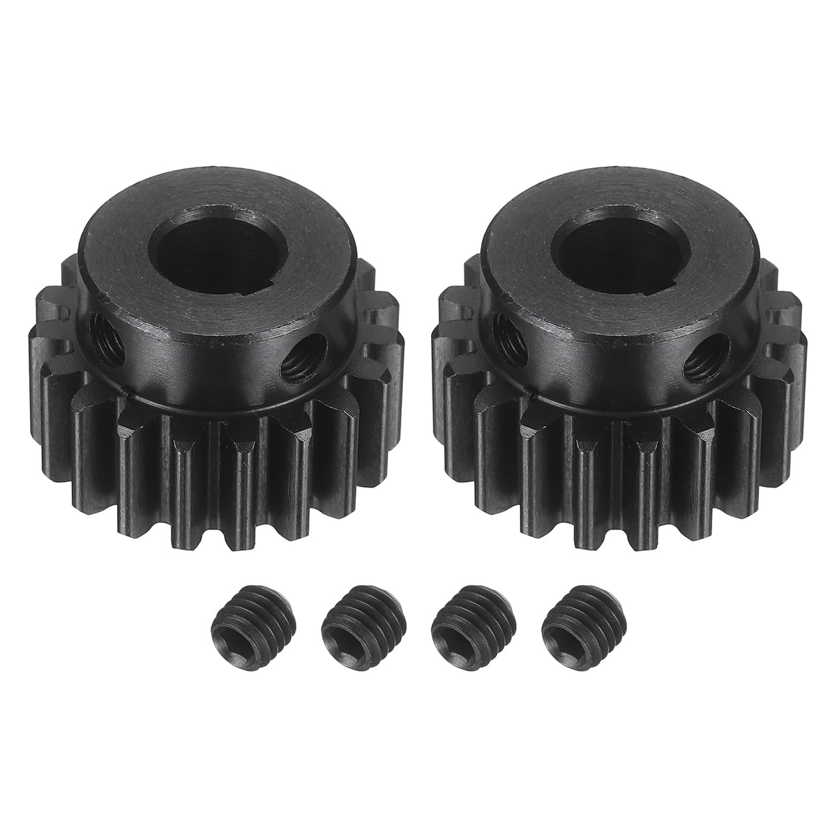 DTGN Spur Gear 1.5Mod 19 Teeth 12mm Thickness 10mm Bore 3x1.4mm Keyway 2Pcs