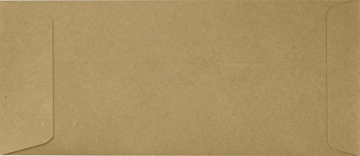 #10 Policy Business Envelopes | Peel & Press | 4 1/8" x 9 1/2" | Grocery Bag Brown | 70lb. Text | 50 Qty