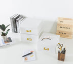 White and Gold Decorative Storage Boxes with Lids, Set of 3