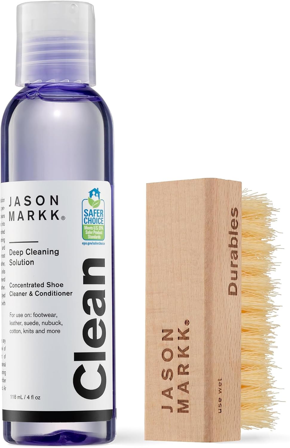 Essential Kit, Shoe Cleaner, 2-Piece Set, Deep Cleaning Solution & Durables Brush, Sneaker Care, Ideal for Footwear