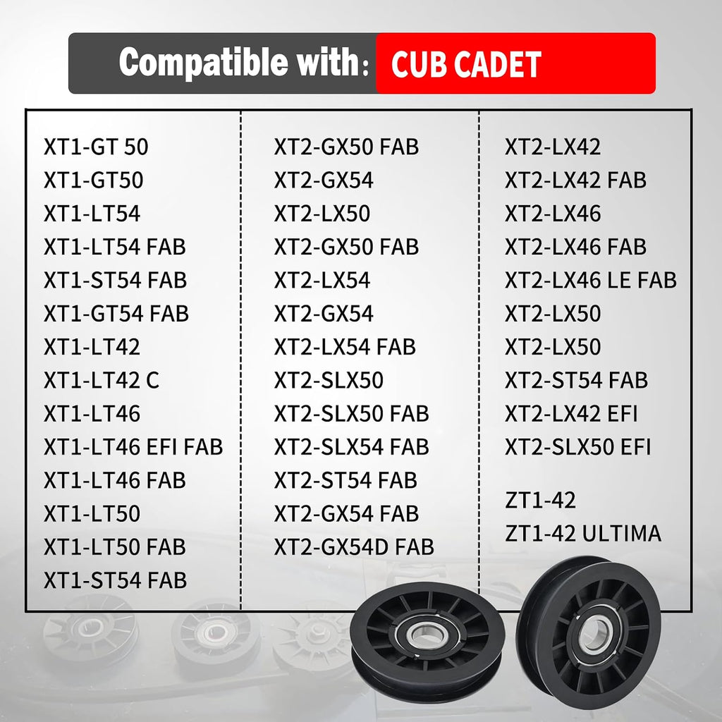 756-05032 Flat Drive Idler Pulley Compatible with CUB Cadet Lawn Mower