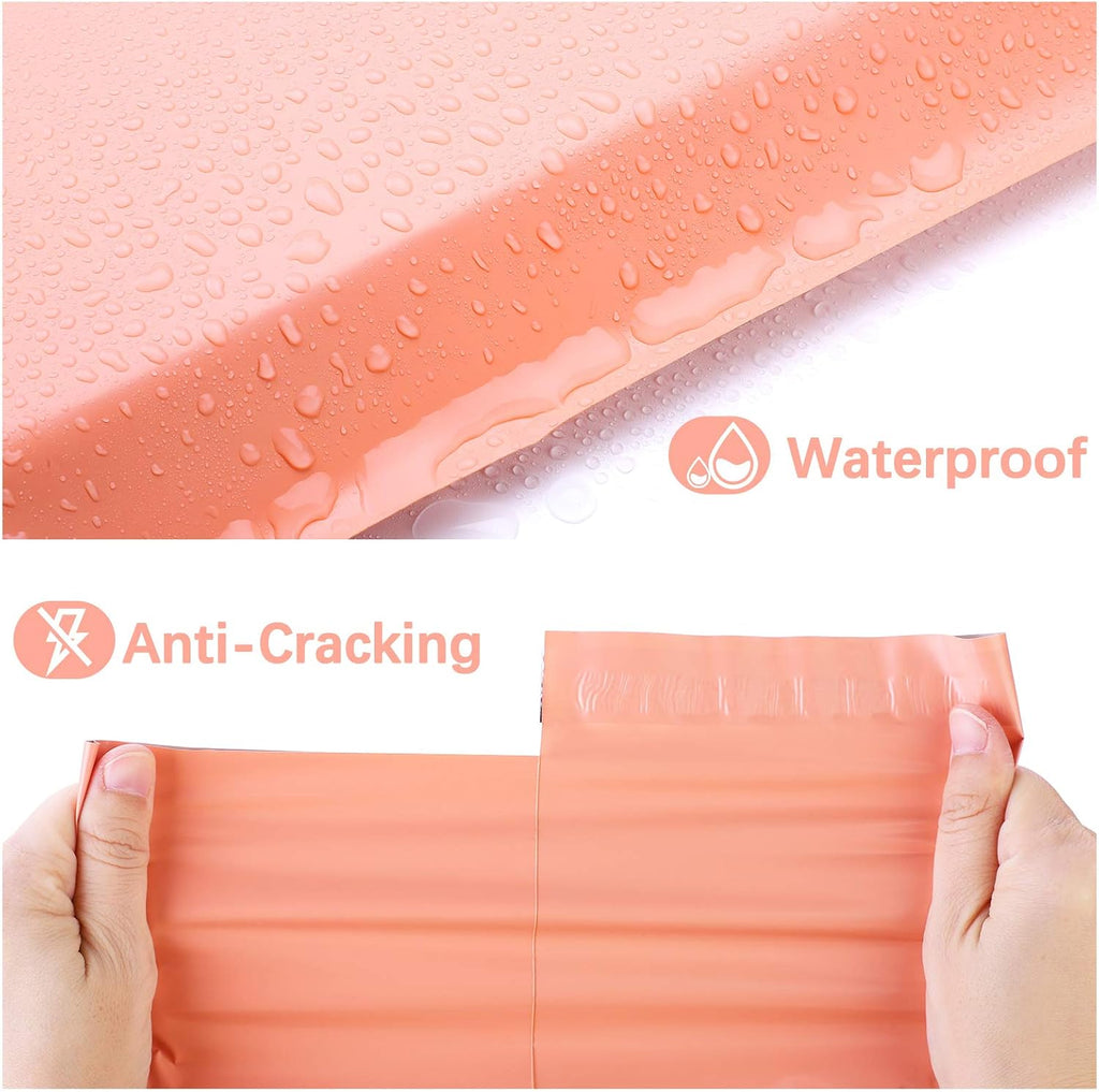 Poly Mailers 12x15.5 200 Pack Self-Seal Shipping Bags, Peach Pink
