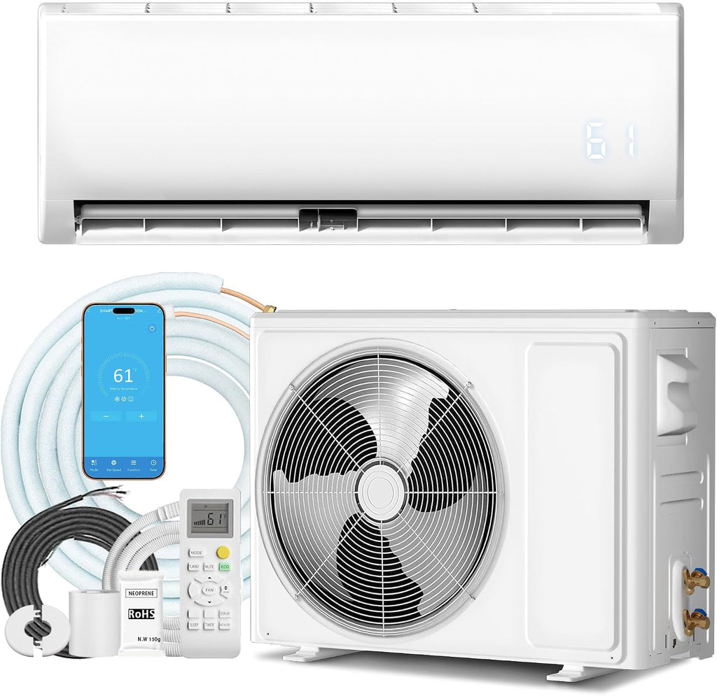 12000 BTU Wifi Enabled Mini Split Air Conditioner, Works with Alexa, 19 SEER2 115V Split AC Unit and Heat Cool Up to