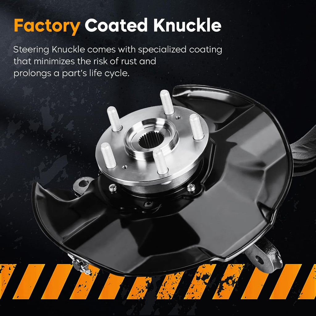 Front Left Steering Knuckles & Wheel Bearing Hub Assembly Fit for Honda Accord 2008-2012, Fit for Acura TSX 2009-2014, 698-447, Drive Side