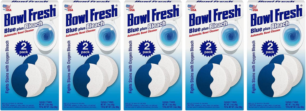 Blue plus Borax Toilet Bowl Cleaner Tablets - 5 Pack