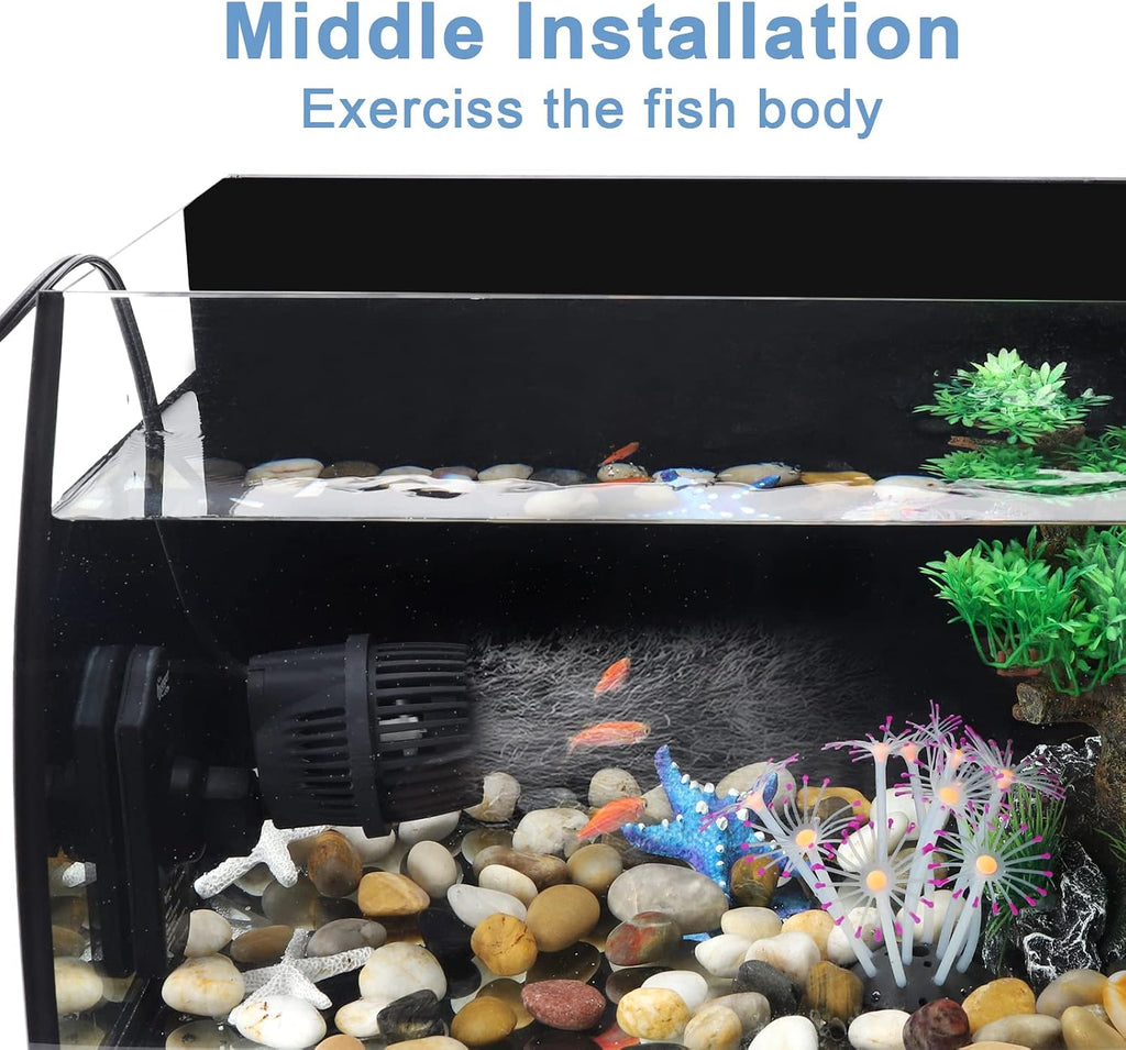 2100 GPH Aquarium Wave Maker Pump with Strong Magnetic Suction Base, Ultra-quiet 360 Degree Rotating Submersible